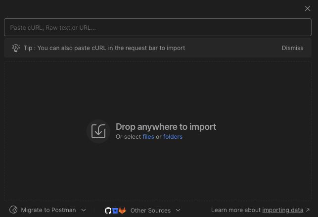 Postman Import URL